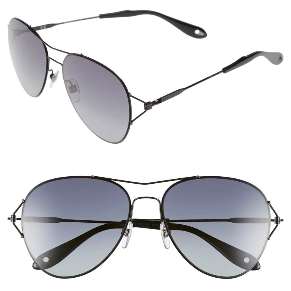 Givenchy 56mm Aviator Sunglasses